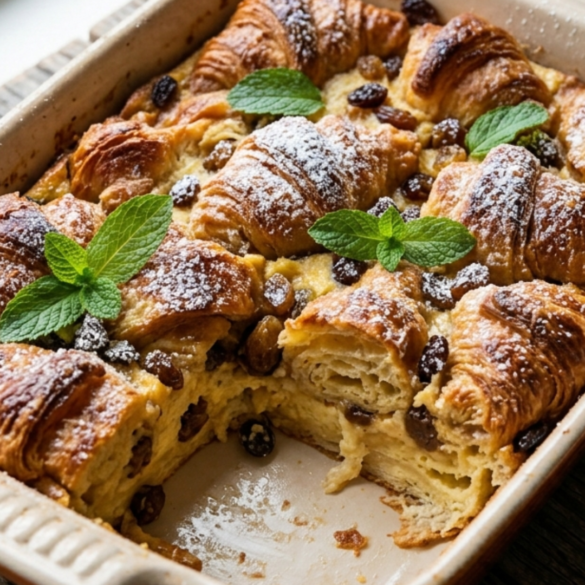 Bread and Butter Pudding with Croissants